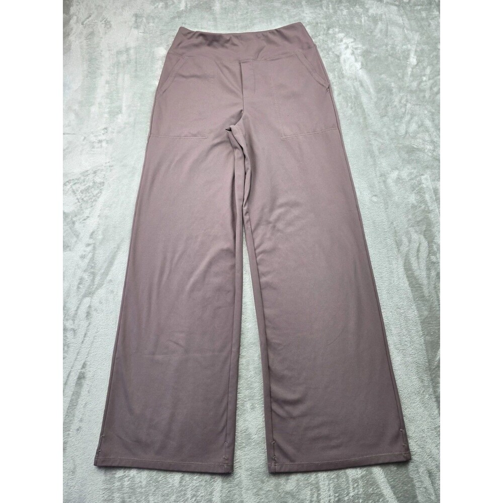 G4Free EverGoing Wide Leg Yoga Pants Midium Taupe High Waist Dress Work Trousers